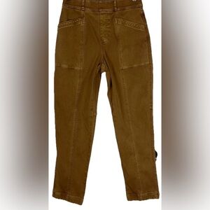 Spanx Stretch Twill Acorn Brown Straight Leg Pants Casual Workwear Womens Size M